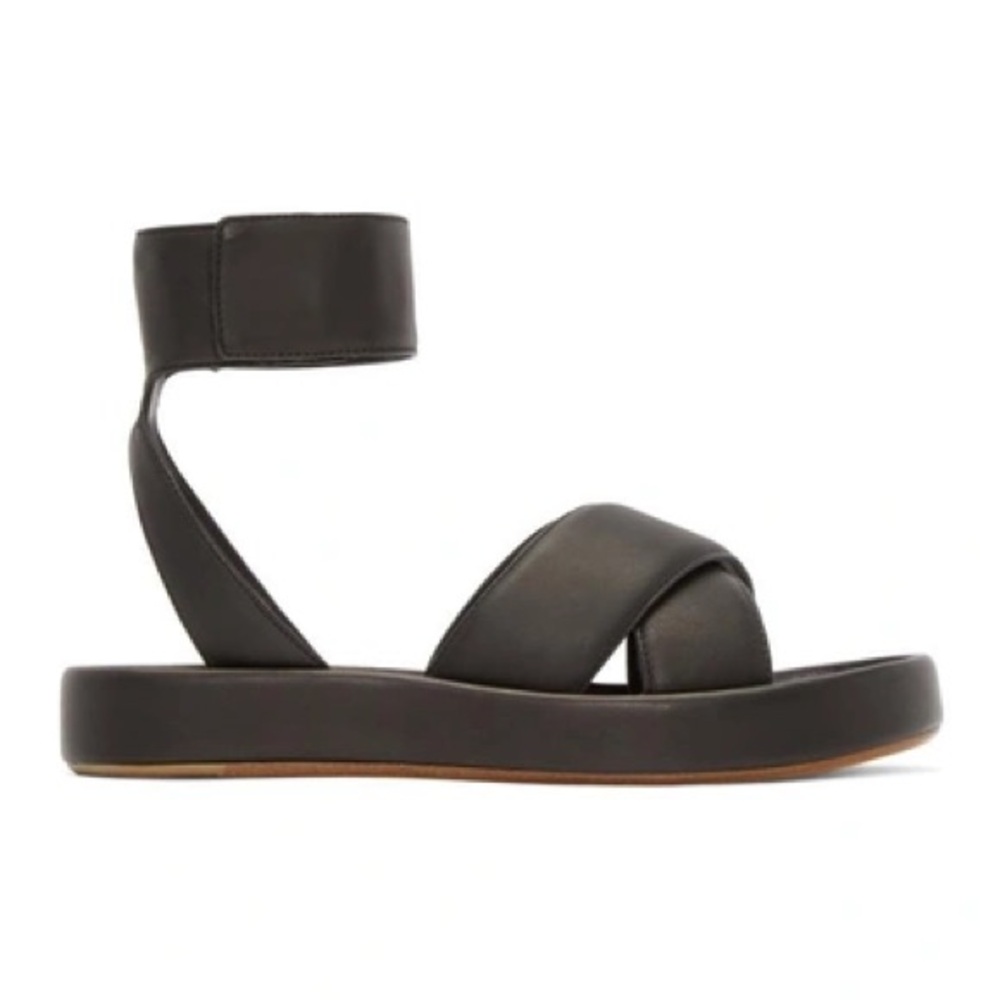 Rag and Bone black leather Venus ankle strap Sandals